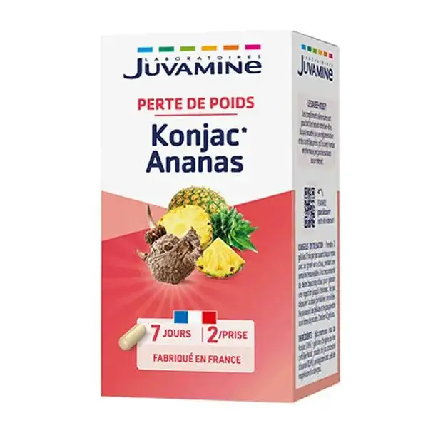 Juvamine Perte de Poids Konjac Ananas 42 gélules