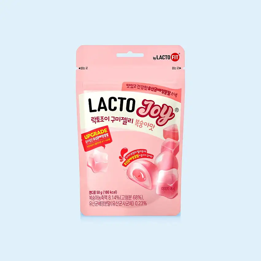 LACTO-FIT Probiotics Gummy Jelly Peach Flavor 5 Packs 250g