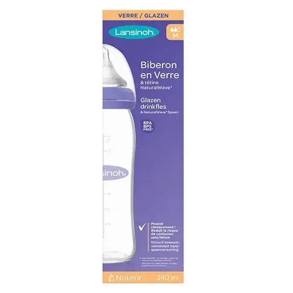 Lansinoh Momma Biberon en Verre 240ml