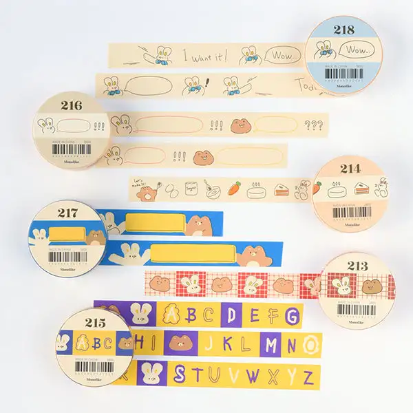 MONOLIKE Unmatched Friends Masking Tape - #213 Red&Grid