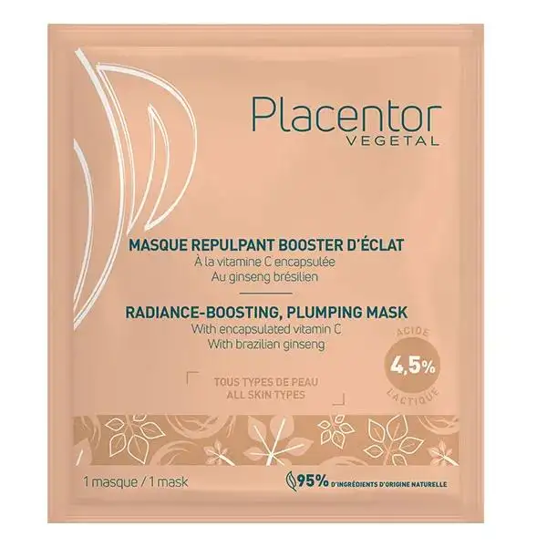 Placentor Végétal Masque repulpant booster d'éclat 25g