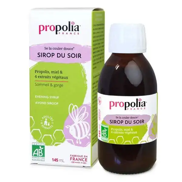Propolia Sirop Sommeil et Gorge Bio Propolis, Miel & Thym 145 ml