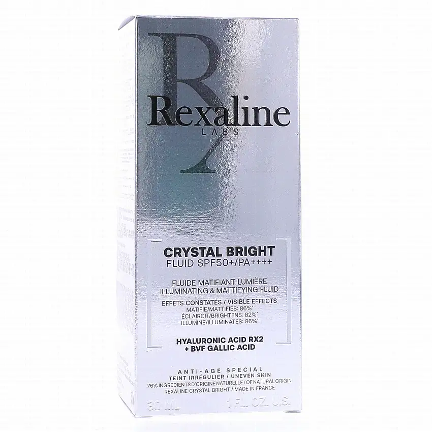 REXALINE Crystal Bright - Fluide matifiant lumière SFP50+ 30ml
