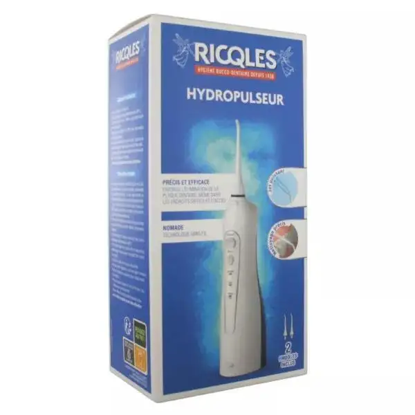 Ricqles Hydropulseur + 2 Embouts Rechargeables