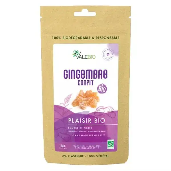 Valebio Gingembre Confit Bio 180g