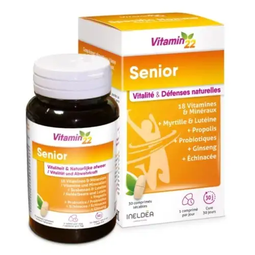 VITAMIN 22 - Complément Alimentaire Senior - 30 Comprimés