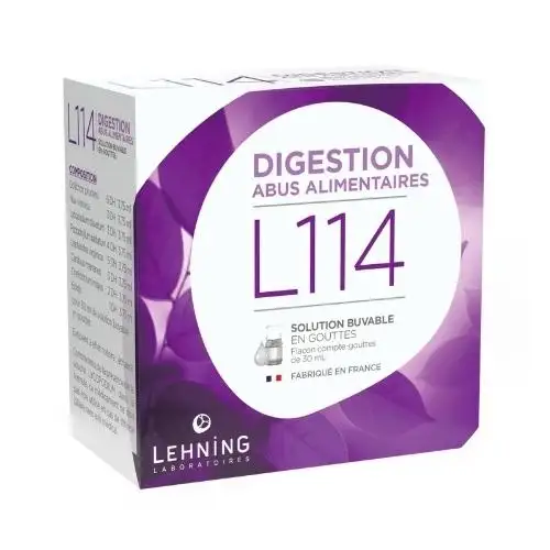 L114 Troubles digestifs (Gouttes 30 ml) Digestion Lehning