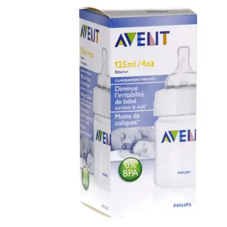 Allaitement au Biberon 1 Biberon Classic 125 ml Tétine Débit Nouveau-né