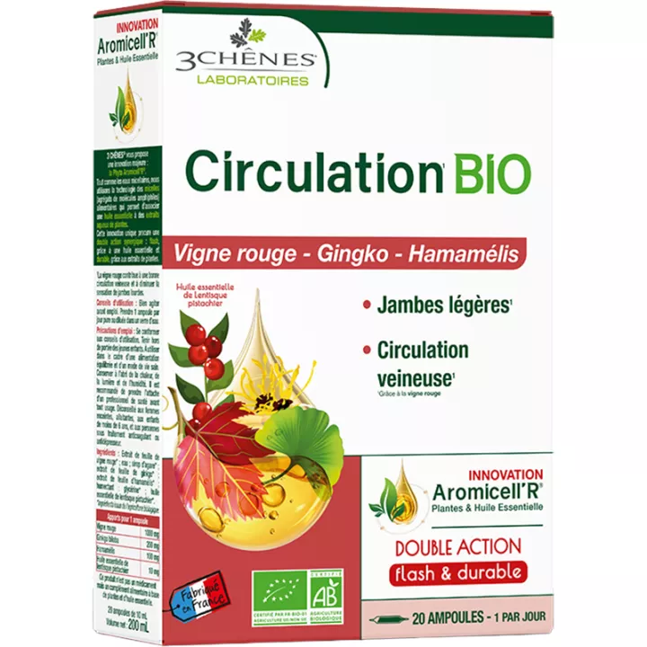 3 Chênes Phyto Aromicell R Bio Circulation ampoules