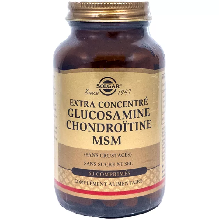 Solgar Glucosamine Chondroïtine MSM 60 comprimés