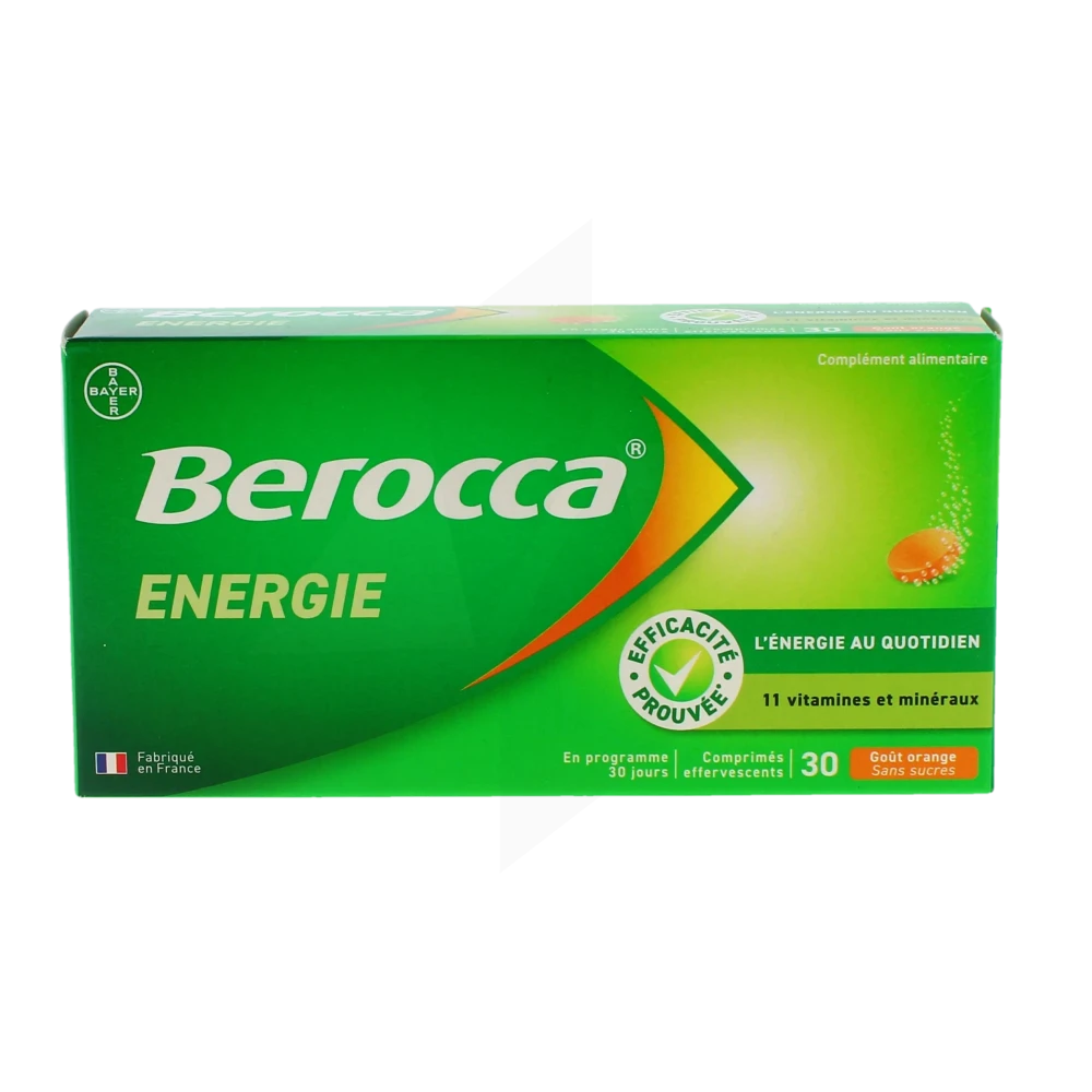 Berocca Energie Comprimés Effervescents Orange Boîte De 30