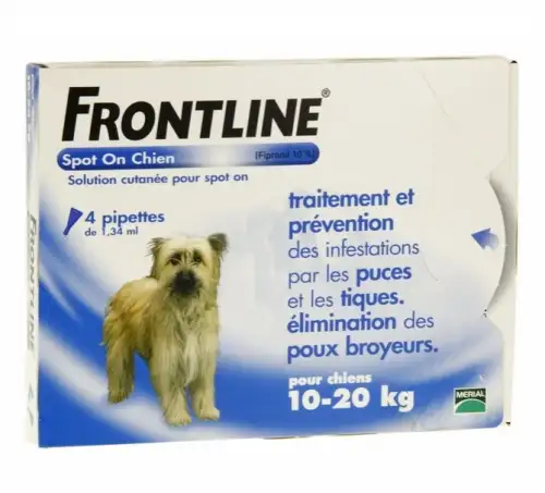FRONTLINE Spot-on Chien M : de 10 à 20 kg (4 pipettes)
