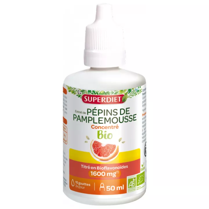 Superdiet Extrait de Pépins de Pamplemousse Bio