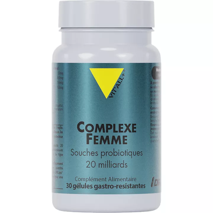 Vitall+ Complexe Femme - souches probiotiques 30 Gélules