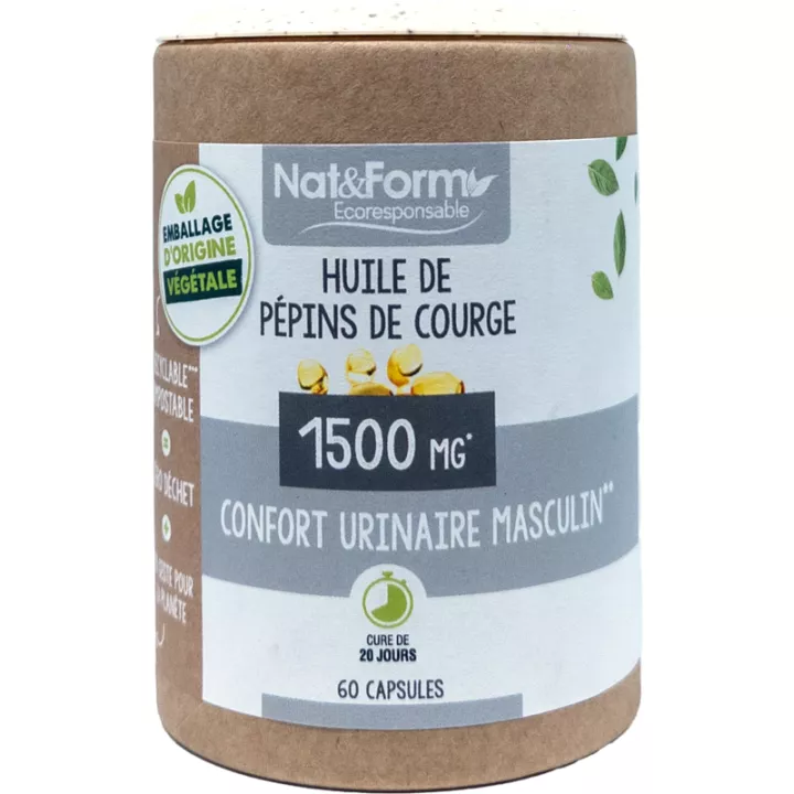 Nat & Form Huile Pepins De Courge 60 Capsules Eco