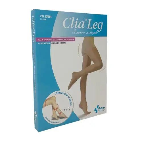 Bas autofixants Clialeg 70Den Open Toe Couleur Playa Taille 1