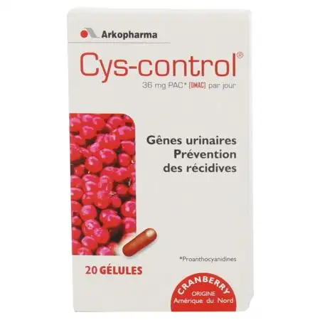 Cys Control d'Arkopharma 20 gélules - 36 mg