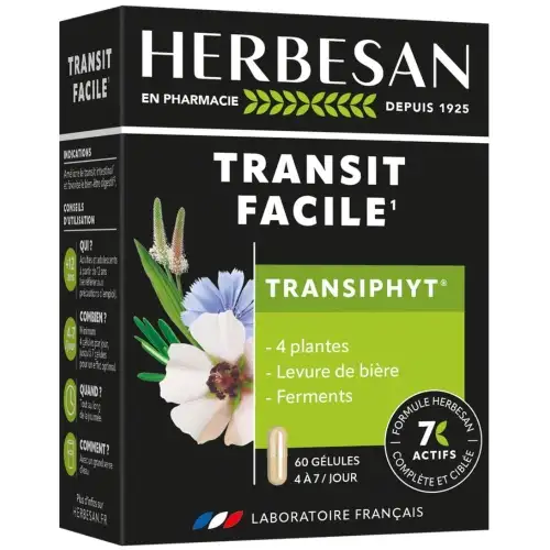 HERBESAN - Transit Facile Transiphyt - 60 Gélules