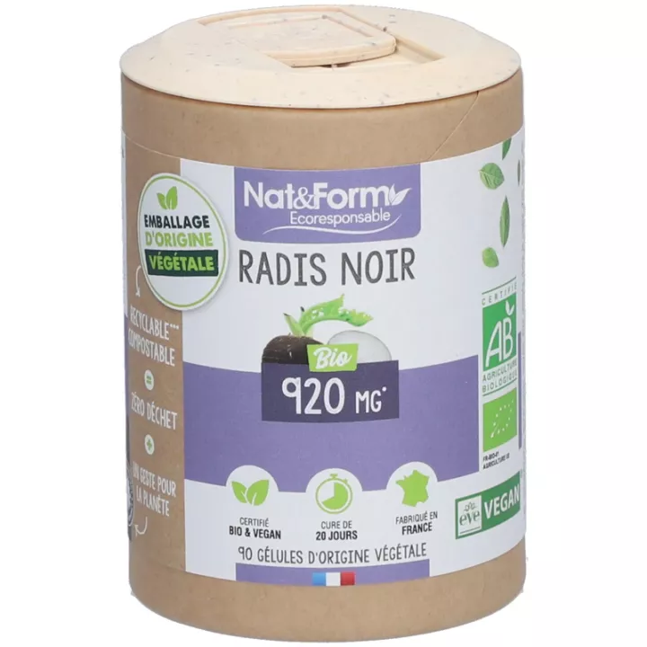 Nat & Form Radis Noir Bio 200 Gélules Eco