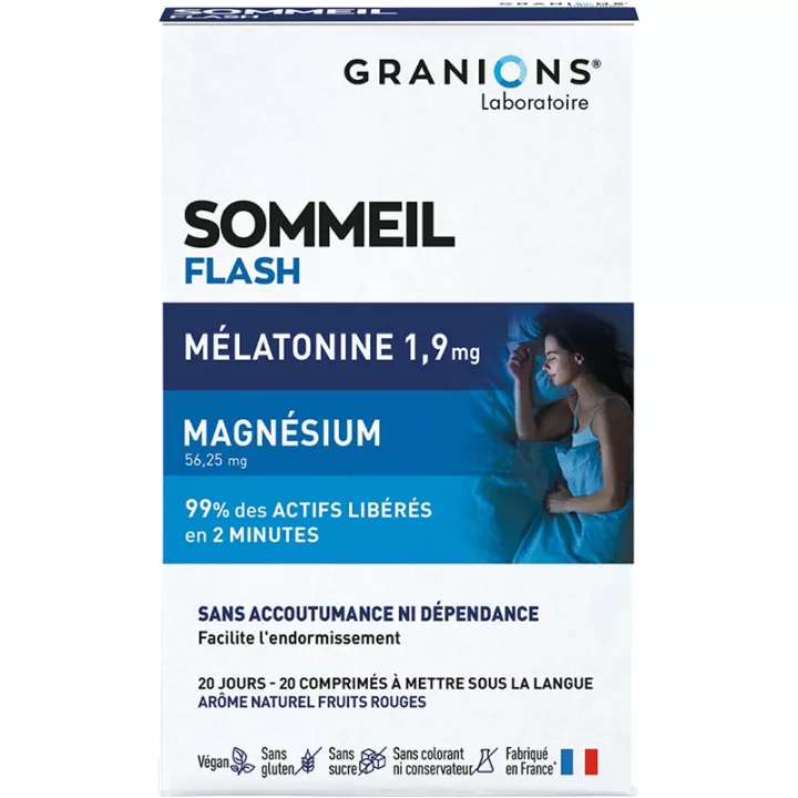 Sommeil Flash Mélatonine 1,9 mg Granions