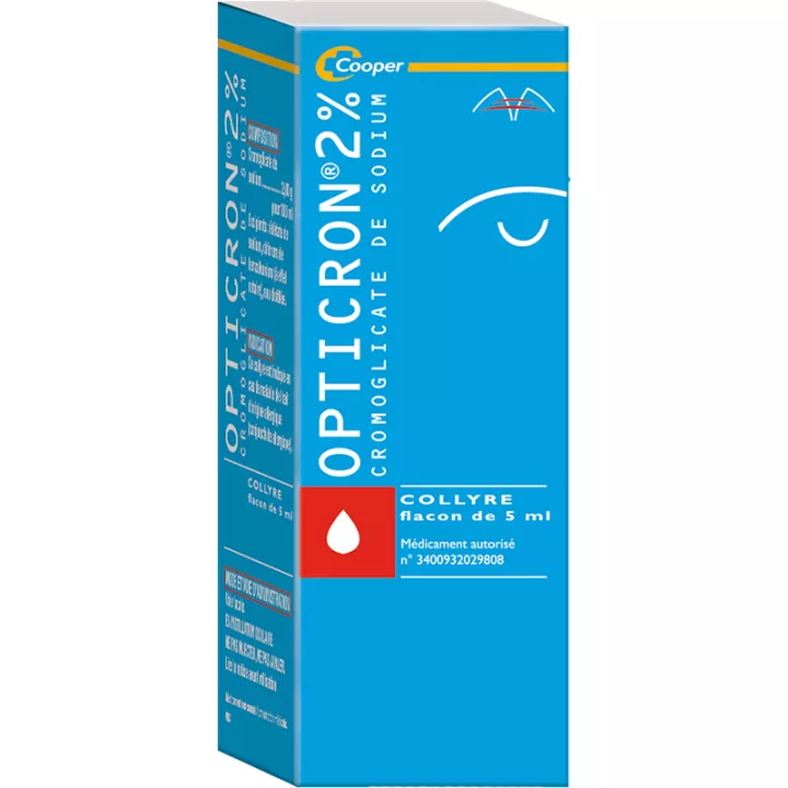 Opticron 2% Collyre prévention allergie 5 ml