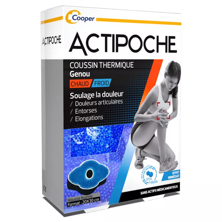 Actipoche Coussin Thermique Microbilles Genou 20 x 30 cm