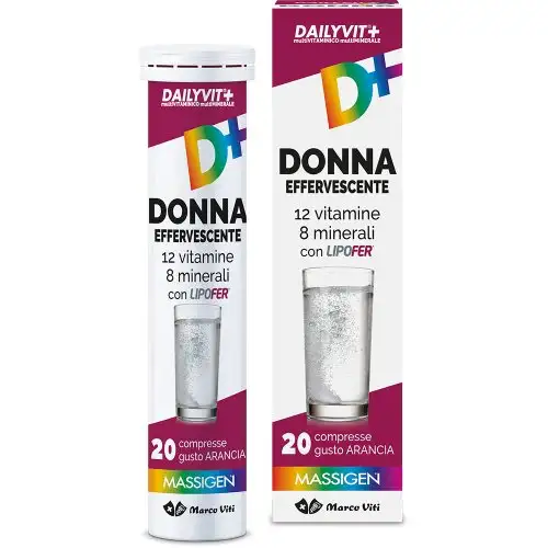 12 Vitamines 8 Minéraux Femme Effervescent DAILYVIT + 20 Comprimés