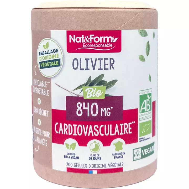Nat & Form Olivier Bio 200 Gélules Végétales Eco