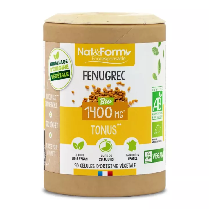 Nat & Form Fenugrec Bio 200 Gélules Végétales Eco