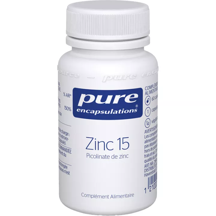 Zinc 15mg Pure Encapsulation 60 caps