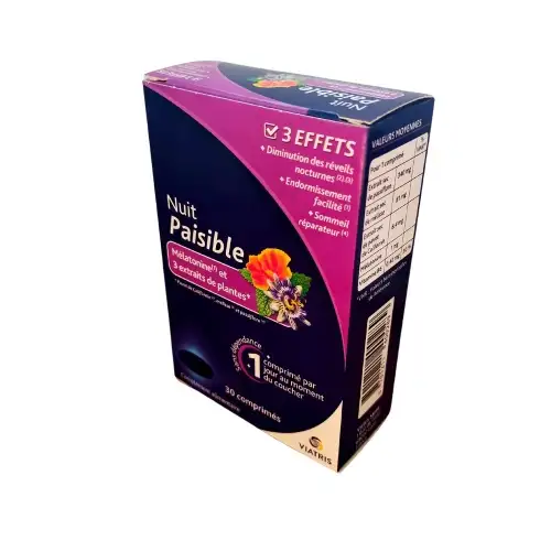 Viatris - Nuit Paisible Complément Alimentaire - 30 comprimés