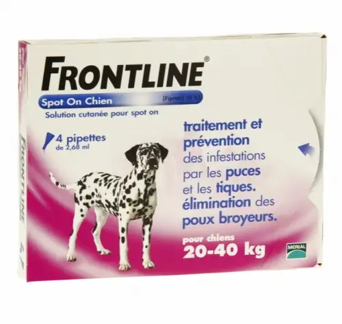 FRONTLINE Spot-on Chien L  : de 20 à 40 kg (4 pipettes)