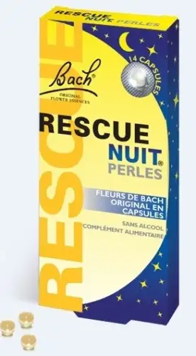 RESCUE Perles Nuit Fleurs de Bach original Boîte de 14