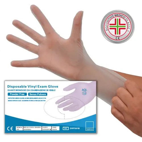 Gants jetables en vinyle M Pulin 100 pièces