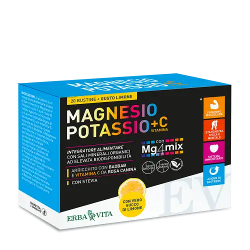 Magnésium et Potassium + C Erba Vita 20 Sachets