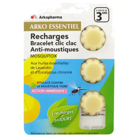 Recharges Bracelet clic clac anti-moustiques