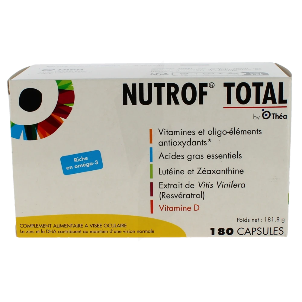 Nutrof Total Capsules Maintien D'une Vision Normale Boîte De 180
