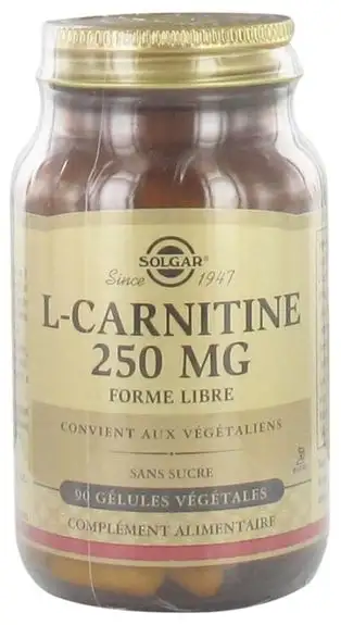 Solgar L-Carnitine 250 mg 90 Gélules Végétales