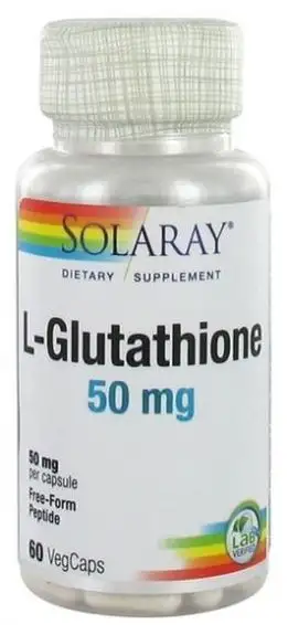 Solaray L-Glutathione 50 mg 60 Capsules Végétales