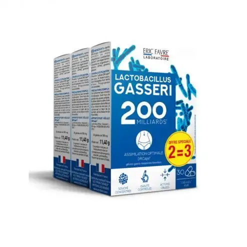Eric Favre Lactobacillus Gasseri Lot de 3 x 30 comprimés