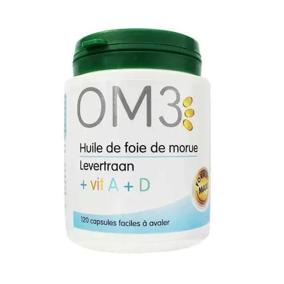 OM3 Huile de Foie de Morue 120 capsules Superdiet