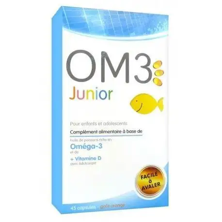 OM3 Junior Pour Enfants et Adolescents 45 Capsules