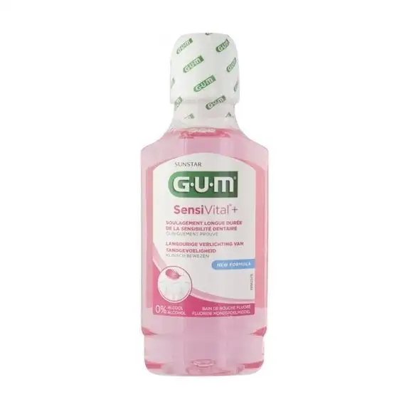 GUM Sensivital+ Bain de Bouche Fluoré 300 ml