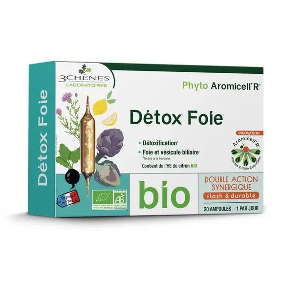 3 Chenes Phyto Aromicell’R bio détox foie 20 ampoules