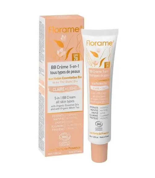 Florame BB Crème 5-en-1 teinte claire BIO IP 20 thé blanc - 40ml