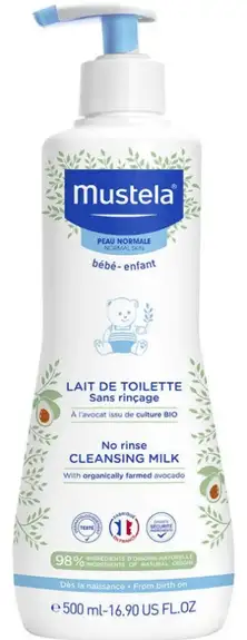 Mustela Lait de Toilette Sans Rinçage 500 ml