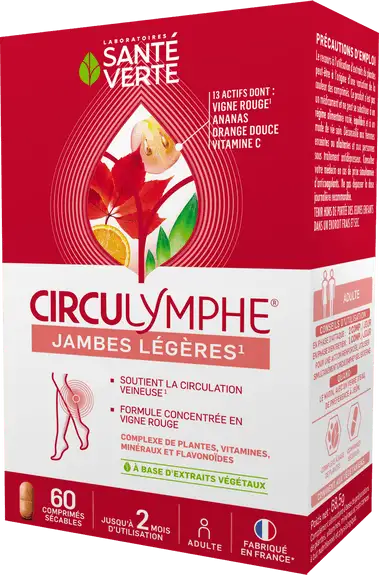 Santé Verte Circulymphe jambes légères 60 Comprimés