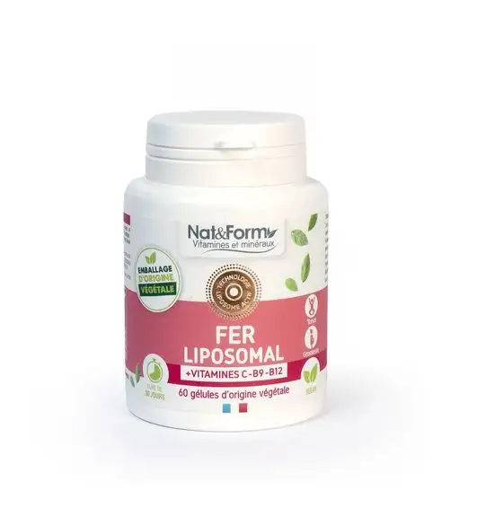 Nat & Form fer liposomal 60 gélules végétales