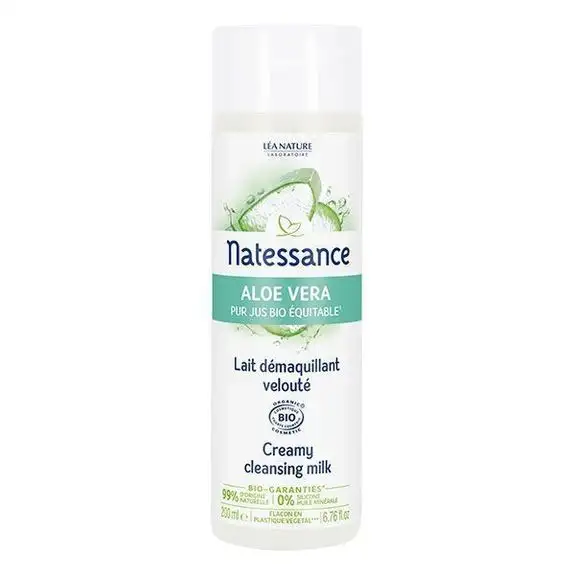 Natessance Lait démaquillant velouté Aloe Vera bio 200ml