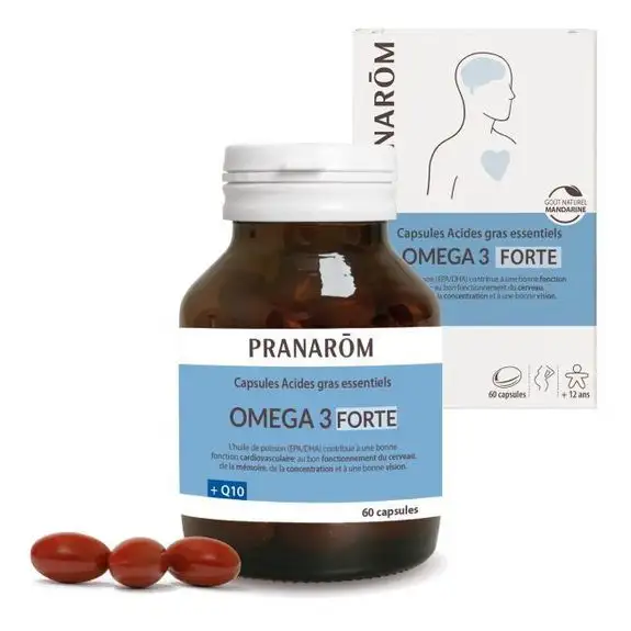 Pranarom Oméga-3 Forte Acides gras essentiels, 60 Capsules